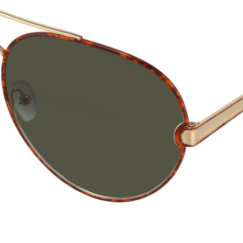 Oscar De La Renta Unisex Sunglasses Amber with Green Lenses - ODLR59C1SUN - WatchPilot