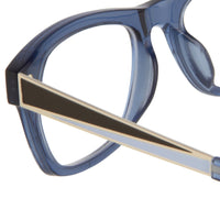 Oscar De La Renta Women Eyeglasses Multicolour Enamel D-Frame Blue and Clear Lenses - ODLR41C4OPT - WatchPilot