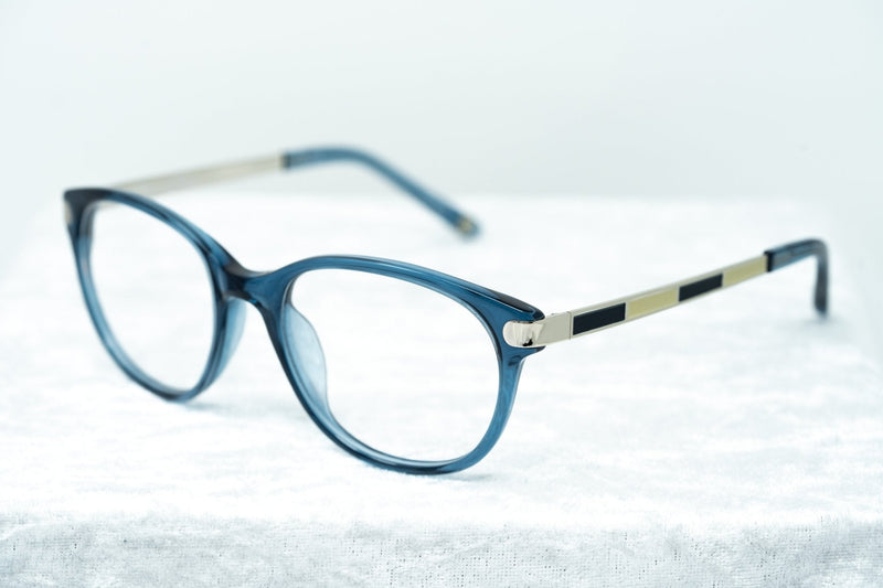 Oscar De La Renta Women Eyeglasses Multicolour Enamel Oval Blue and Clear Lenses - ODLR39C3OPT - WatchPilot