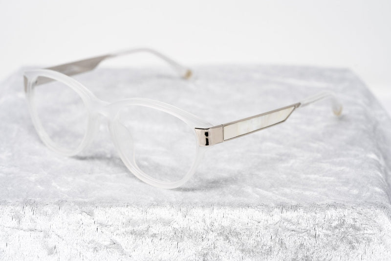 Oscar De La Renta Women Eyeglasses Oval Ivory White Mother of Pearl and Clear Lenses - ODLR37C3OPT - WatchPilot