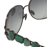 Oscar De La Renta Women Sunglasses Gemstones Oval Bronze and Grey Lenses - ODLR8C4SUN - WatchPilot