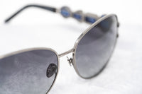 Oscar De La Renta Women Sunglasses Gemstones Oval Shiny Gun Metal and Grey Lenses - ODLR8C6SUN - WatchPilot