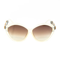 Oscar De La Renta Women Sunglasses Gemstones Oversized Frame Nude and Brown Graduated Lenses - ODLR20C5SUN - WatchPilot