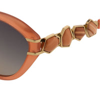 Oscar De La Renta Women Sunglasses Gemstones Oversized Frame Orange and Grey Lenses - ODLR20C3SUN - WatchPilot