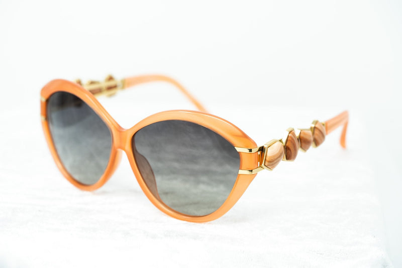 Oscar De La Renta Women Sunglasses Gemstones Oversized Frame Orange and Grey Lenses - ODLR20C3SUN - WatchPilot