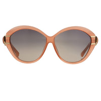 Oscar De La Renta Women Sunglasses Gemstones Oversized Frame Orange and Grey Lenses - ODLR20C3SUN - WatchPilot