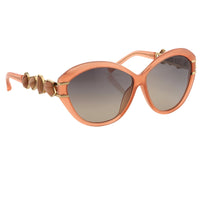 Oscar De La Renta Women Sunglasses Gemstones Oversized Frame Orange and Grey Lenses - ODLR20C3SUN - WatchPilot