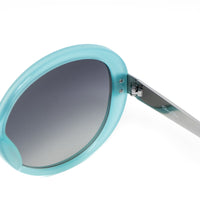 Oscar De La Renta Women Sunglasses Mother of Pearl Oversized Frame Aqua and Grey Lenses - ODLR5C7SUN - WatchPilot