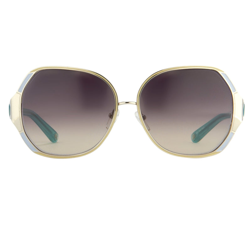 Oscar De La Renta Women Sunglasses Multicolour Enamel Oversized Frame Spearmint Silver and Grey Lenses - ODLR49C3SUN - WatchPilot