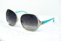 Oscar De La Renta Women Sunglasses Multicolour Enamel Oversized Frame Spearmint Silver and Grey Lenses - ODLR49C3SUN - WatchPilot