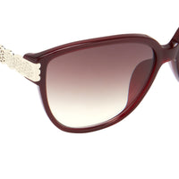 Oscar De La Renta Women Sunglasses Oval Deep Red with Brown Graduated Lenses - ODLR52C4SUN - WatchPilot