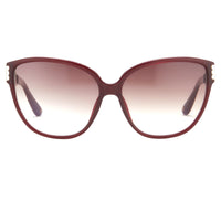 Oscar De La Renta Women Sunglasses Oval Deep Red with Brown Graduated Lenses - ODLR52C4SUN - WatchPilot