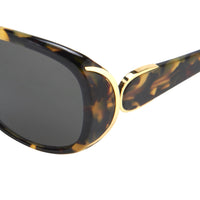 Oscar De La Renta Women Sunglasses Oversized Frame Dark Tortoise Shell with Grey Lenses - ODLR55C2SUN - WatchPilot