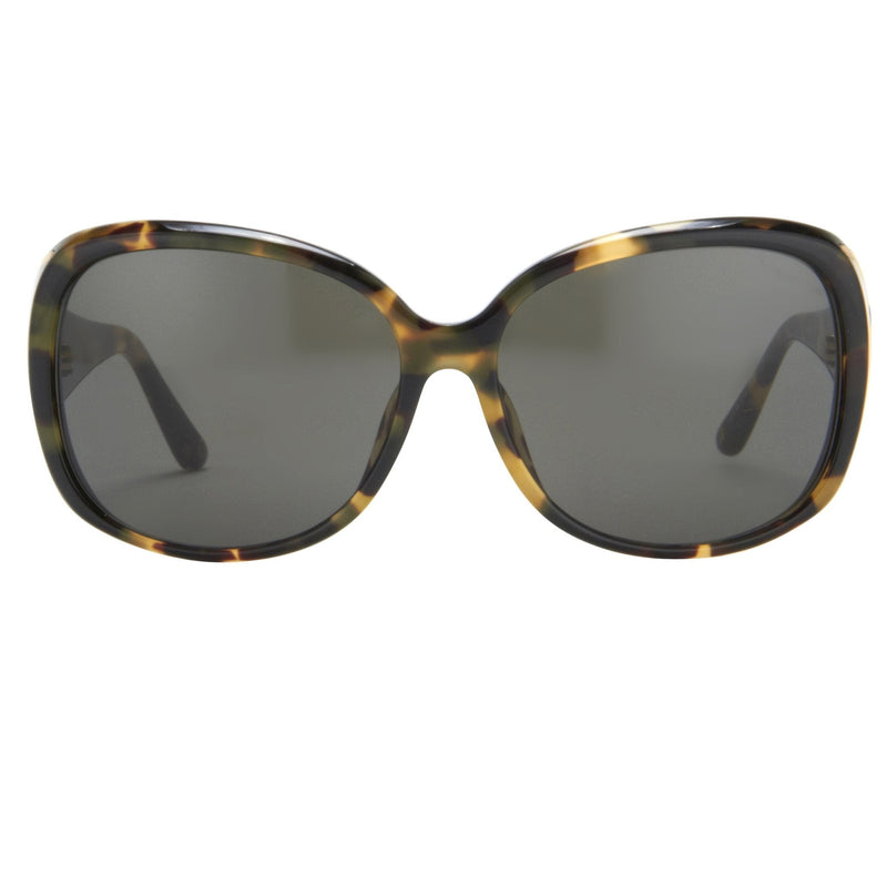 Oscar De La Renta Women Sunglasses Oversized Frame Dark Tortoise Shell with Grey Lenses - ODLR55C2SUN - WatchPilot