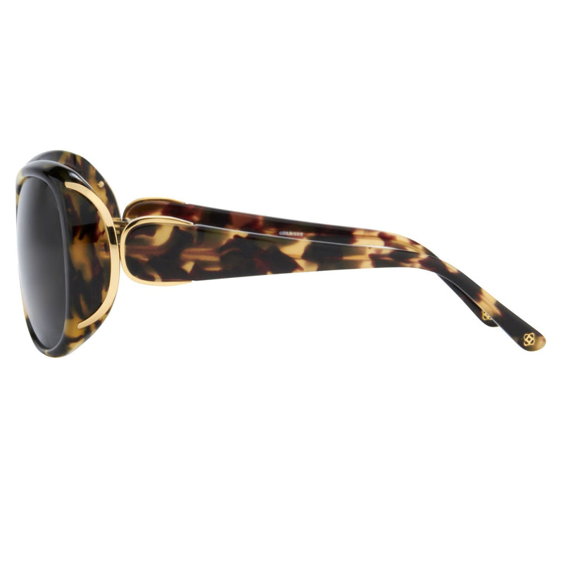 Oscar De La Renta Women Sunglasses Oversized Frame Dark Tortoise Shell with Grey Lenses - ODLR55C2SUN - WatchPilot