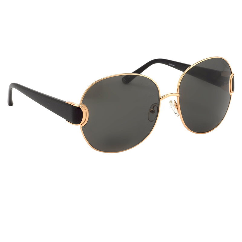 Oscar De La Renta Women Sunglasses Oversized Frame Gold with Grey Lenses Category 3 - ODLR54C1SUN - WatchPilot