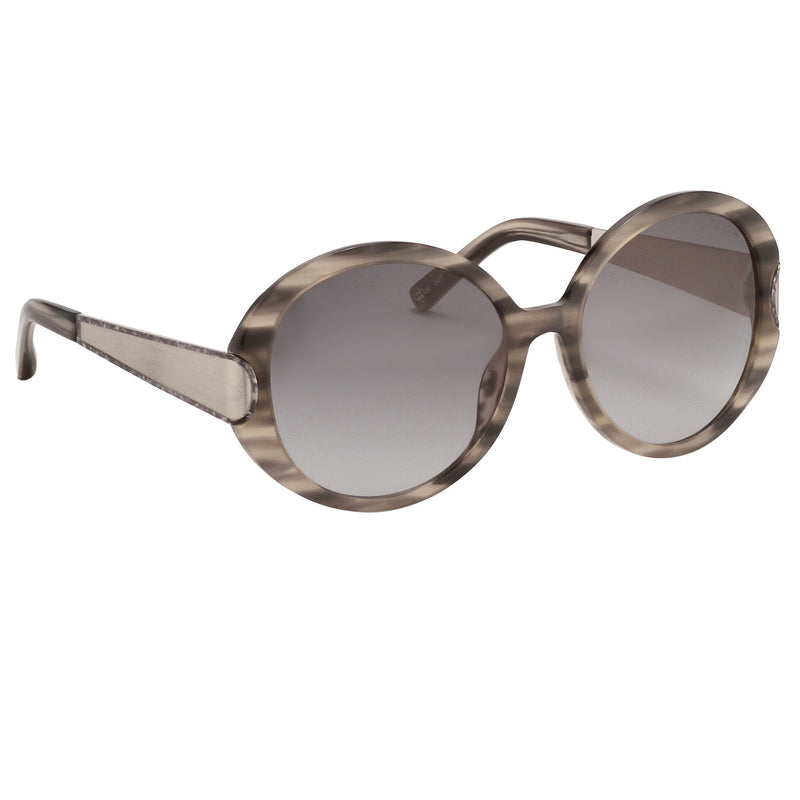 Oscar De La Renta Women Sunglasses Oversized Frame Inky Horn and Grey Lenses - ODLR58C4SUN - WatchPilot