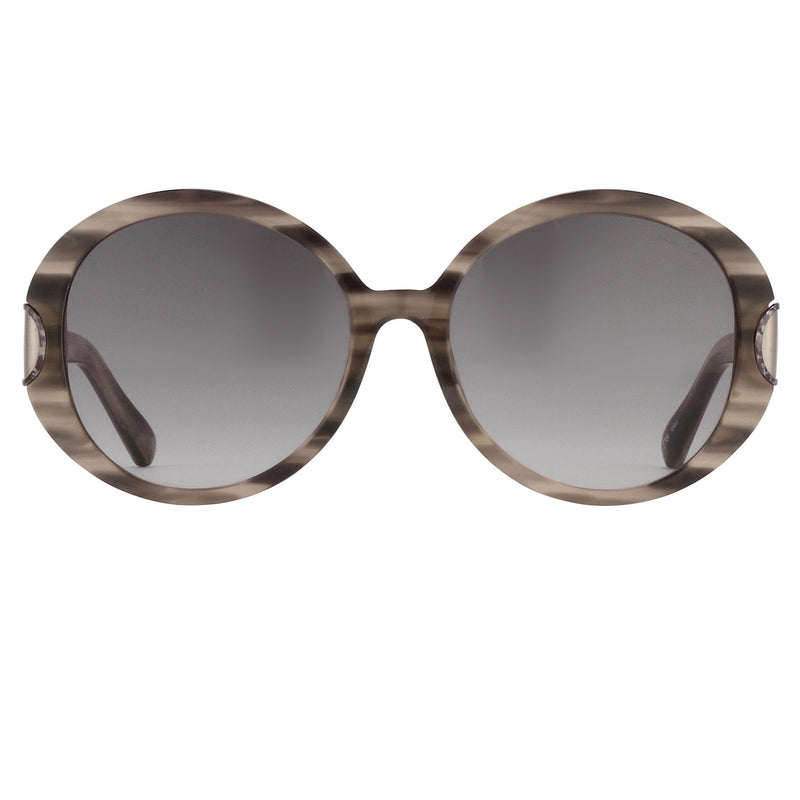 Oscar De La Renta Women Sunglasses Oversized Frame Inky Horn and Grey Lenses - ODLR58C4SUN - WatchPilot