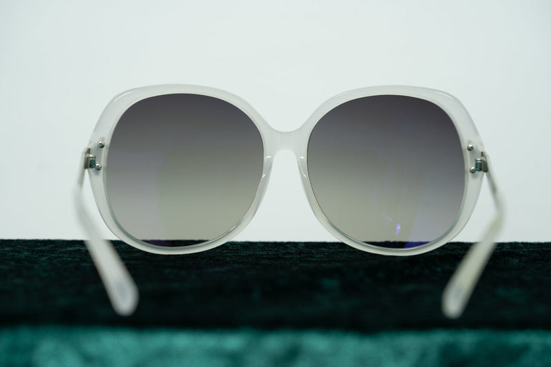 Oscar De La Renta Women Sunglasses Oversized Frame Ivory Enamel Arms and Grey Lenses - ODLR22C3SUN - WatchPilot