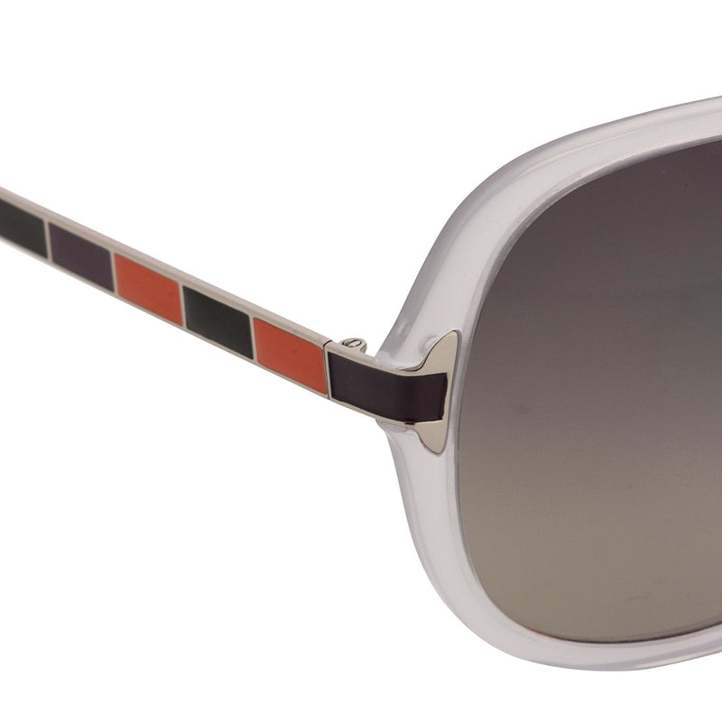 Oscar De La Renta Women Sunglasses Oversized Frame Ivory Enamel Arms and Grey Lenses - ODLR22C3SUN - WatchPilot