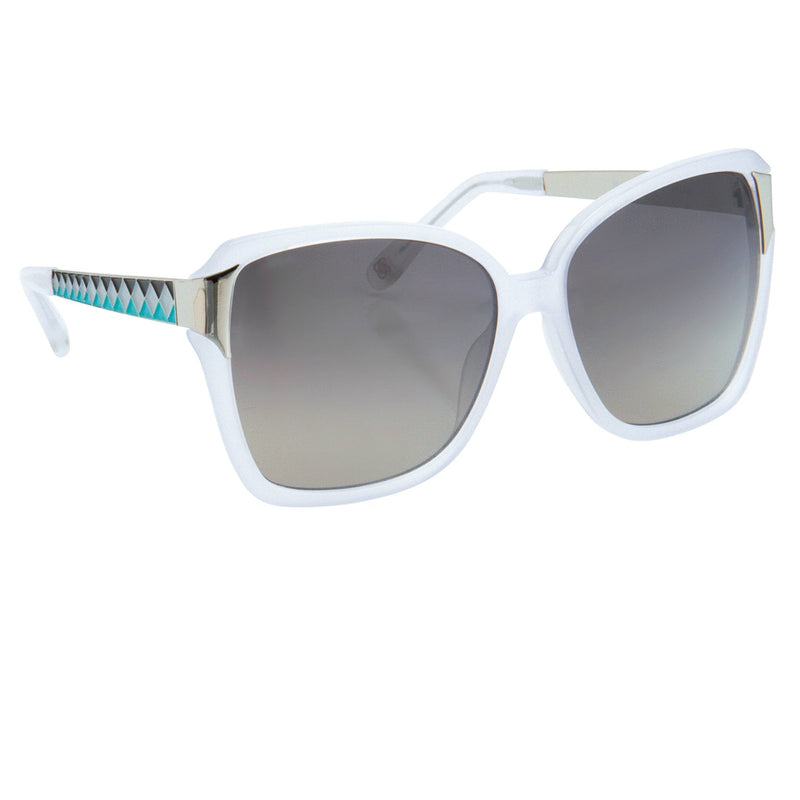 Oscar De La Renta Women Sunglasses Oversized Frame Ivory with Grey Lenses - ODLR27C3SUN - WatchPilot