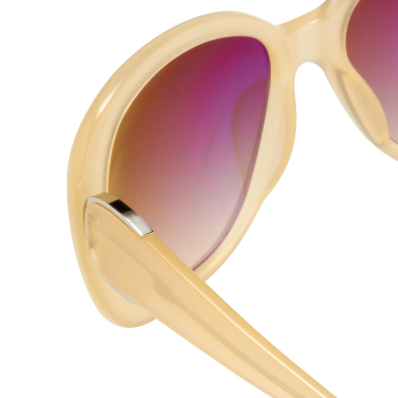 Oscar De La Renta Women Sunglasses Oversized Frame Nude with Amber Lenses - ODLR45C5SUN - WatchPilot