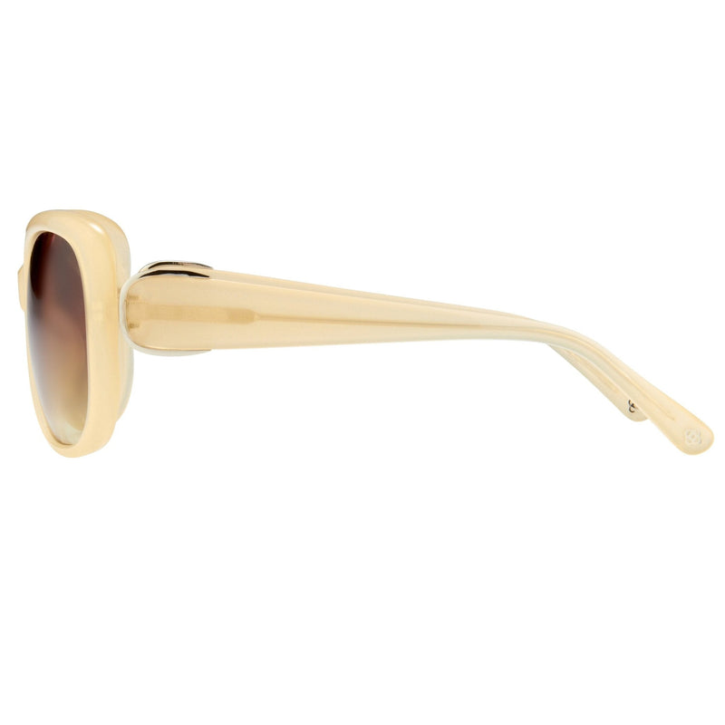 Oscar De La Renta Women Sunglasses Oversized Frame Nude with Amber Lenses - ODLR45C5SUN - WatchPilot