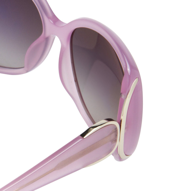 Oscar De La Renta Women Sunglasses Oversized Frame Pink Light Gold and Dark Grey Lenses - ODLR55C6SUN - WatchPilot