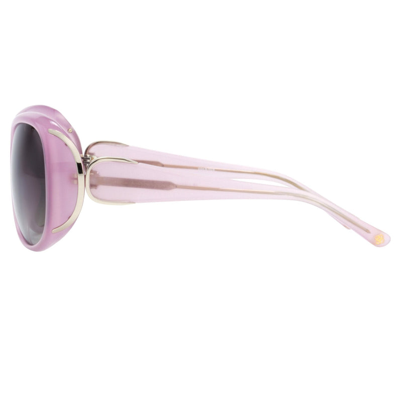 Oscar De La Renta Women Sunglasses Oversized Frame Pink Light Gold and Dark Grey Lenses - ODLR55C6SUN - WatchPilot