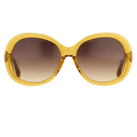 Oscar De La Renta Women Sunglasses Oversized Frame Yellow and Brown Graduated Lenses - ODLR46C4SUN - WatchPilot