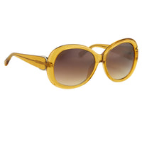 Oscar De La Renta Women Sunglasses Oversized Frame Yellow and Brown Graduated Lenses - ODLR46C4SUN - WatchPilot