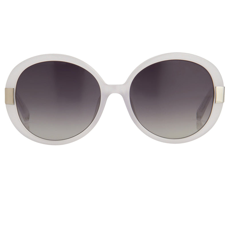 Oscar De La Renta Women Sunglasses Round Ivory White Mother of Pearl and Grey Lenses - ODLR5C8SUN - WatchPilot