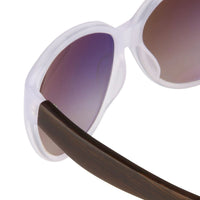 Oscar De La Renta Women Sunglasses Sandalwood Oval Ivory and Grey Lenses - ODLR30C3SUN - WatchPilot