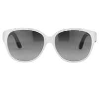 Oscar De La Renta Women Sunglasses Sandalwood Oval Ivory and Grey Lenses - ODLR30C3SUN - WatchPilot