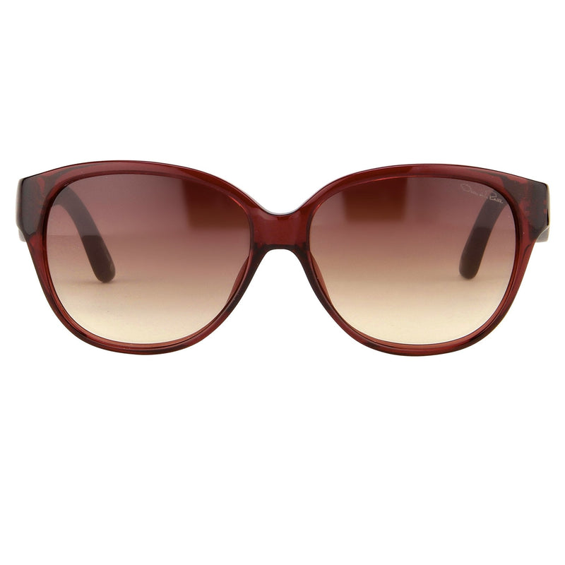 Oscar De La Renta Women Sunglasses Sandalwood Oval Red and Brown Graduated Lenses - ODLR30C5SUN - WatchPilot