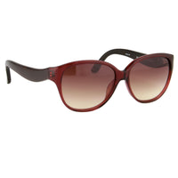 Oscar De La Renta Women Sunglasses Sandalwood Oval Red and Brown Graduated Lenses - ODLR30C5SUN - WatchPilot