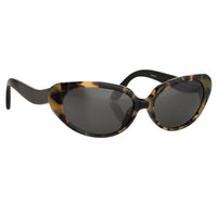 Oscar De La Renta Women Sunglasses Sandalwood Oval Tortoise and Dark Grey Lenses Category 3 - ODLR43C7SUN - WatchPilot