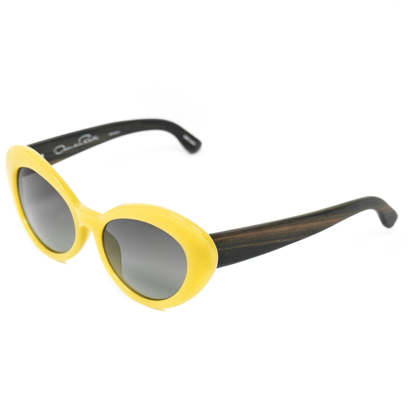 Oscar De La Renta Women Sunglasses Sandalwood Oval Yellow and Grey Lenses - ODLR26C4SUN - WatchPilot