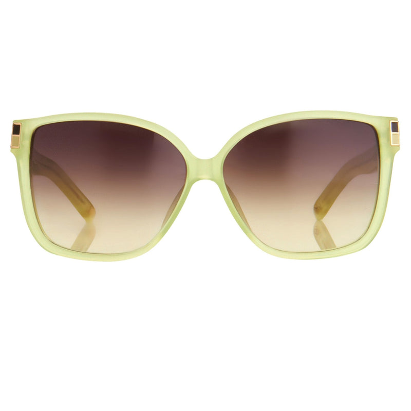 Oscar De La Renta Women Sunglasses with Oversized Green Enamel Arms and Brown Gradient Lenses - ODLR21C7SUN - WatchPilot