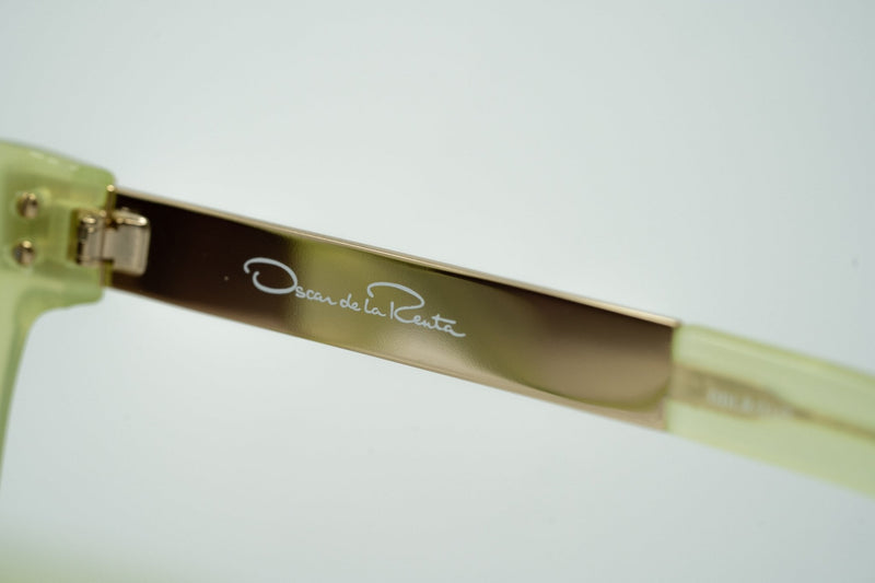 Oscar De La Renta Women Sunglasses with Oversized Green Enamel Arms and Brown Gradient Lenses - ODLR21C7SUN - WatchPilot