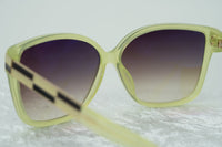 Oscar De La Renta Women Sunglasses with Oversized Green Enamel Arms and Brown Gradient Lenses - ODLR21C7SUN - WatchPilot