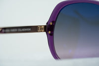 Oscar De La Renta Women Sunglasses with Oversized Purple Enamel Arms and Grey Gradient Lenses - ODLR22C2SUN - WatchPilot