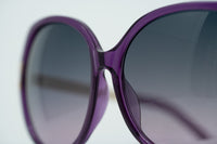 Oscar De La Renta Women Sunglasses with Oversized Purple Enamel Arms and Grey Gradient Lenses - ODLR22C2SUN - WatchPilot