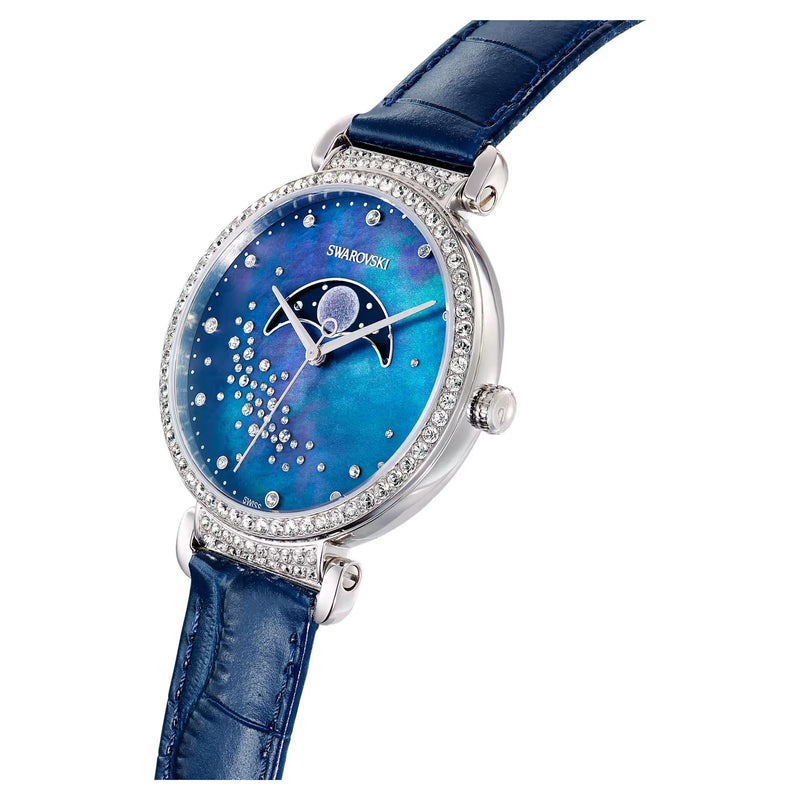 Swarovski Passage Moon Phase Ladies Blue Watch 5613320