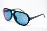 Phillip Lim Sunglasses Aviator Male Hunter Beetle Green CAT3 Dark Tint Green Mirror Lenses - PL117C5SUN - WatchPilot