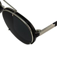 Phillip Lim Sunglasses Black and Silver Aviator with Bang Bang Black Lenses Category 4 - PL170C7SUN - WatchPilot