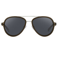 Phillip Lim Sunglasses Brown Silver and Fog Green Lenses Category 3 - PL16C32SUN - WatchPilot