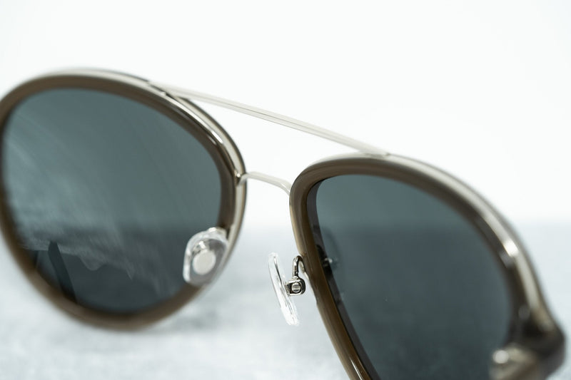 Phillip Lim Sunglasses Brown Silver and Fog Green Lenses Category 3 - PL16C32SUN - WatchPilot