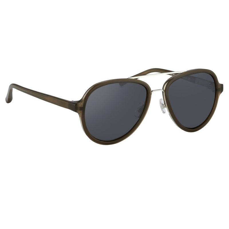 Phillip Lim Sunglasses Brown Silver and Fog Green Lenses Category 3 - PL16C32SUN - WatchPilot