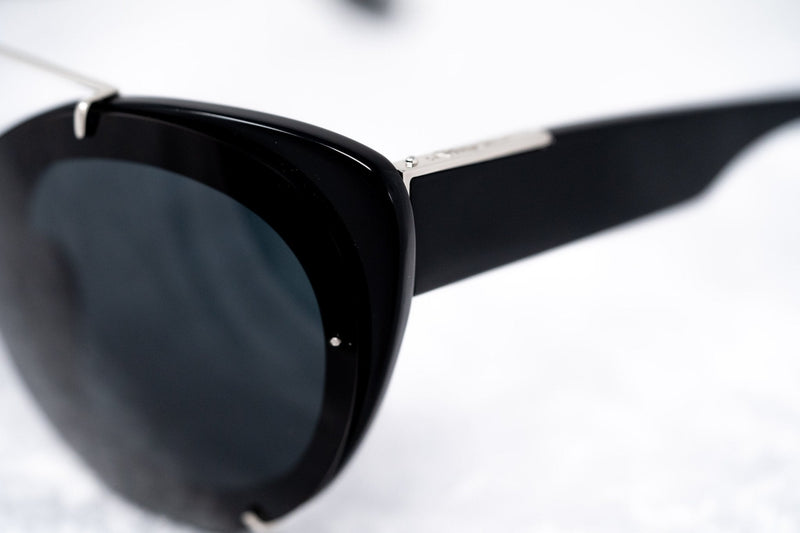 Phillip Lim Sunglasses Cat Eye Female Black CAT4 Dark Tint Bang Bang Black Lenses - PL167C1SUN - WatchPilot